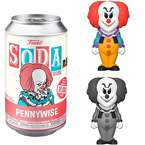 Funko Vinilo Soda, IT 1990, Pennywise, Blanco y Negro, 1/6 Probabilidades de RARA Persecución Variante, Exclusiva Amazon, Figura de Vinilo Coleccionable, Idea para Regalo, Merchandise Oficial