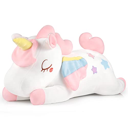 GAGAKU 66cm Almohada de Unicornio Peluche Unicornio Gigante Pulgadas para Niñas, Almohada de Animales de Peluche para Niñas, Niños y Adultos, Regalo de Cumpleaños