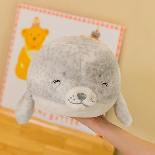 GagaLu Dibujos Animados Sonrisa Suave león Marino Almohada de Felpa Juguete Lindo Mundo Marino Animal de Peluche Foca Almohada para Dormir decoración del hogar 50cm 1