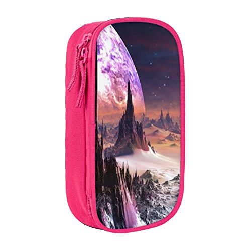 Galaxy Stars Hills - Estuche para lápices de gran capacidad para adultos, trabajo de oficina, color, 5.0cm*10.5cm*20.5cm, Estuche para lápices