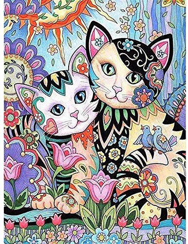 Gato animales pintura de bricolaje por números pintura al óleo moderna pintada a mano cuadro de arte de pared envío de la gota pintura por números regalo A3 50x70cm