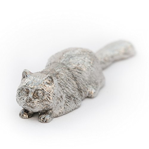 Gato (Boca abajo) Hecho en Reino Unido Artístico Animal Figura Colección