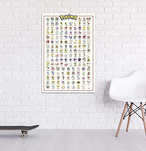 GBEye Pokemon - Póster Kanto 151 alemán (91,5 x 61 cm)