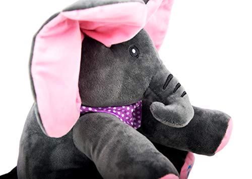 GDYS Peekaboo Elefante música Cubre Ojos bebé Elefante Puede Cantar Peluche eléctrico (Elefante)