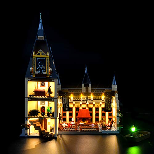 GEAMENT Kit de Luces LED para Gran Comedor de Hogwarts (Hogwarts Great Hall) - Compatible con Harry Potter Lego 75954 (Juego Lego no Incluido) (con Instrucciones)