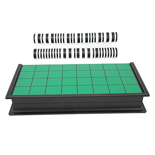 Gedourain Tablero de Estrategia Reversi con Tablero Plegable, Juego de Ajedrez Reversi de Viaje Magnético, Plástico Ligero Y Compacto Práctico para el Hogar Y los Viajes