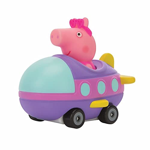 Generisch Peppa Pig y sus amigos Mini Flitzer, 8 diseños diferentes – Buggies con ruedas correctas (Avión Peppa)