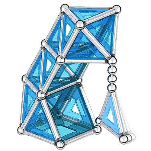 Geomag 024 PRO-L Building Set, Blue and Silver Metal, 110 Pieces