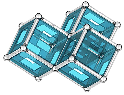 Geomag 024 PRO-L Building Set, Blue and Silver Metal, 110 Pieces