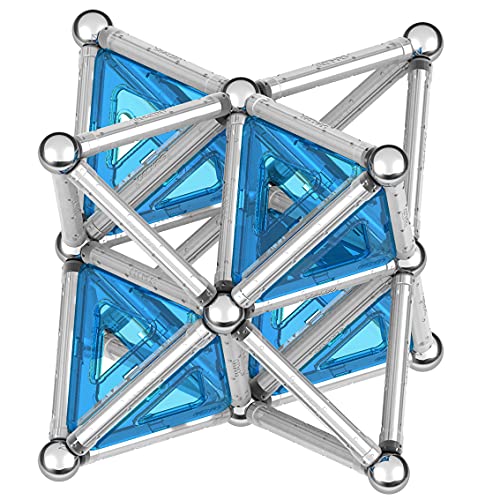 Geomag 024 PRO-L Building Set, Blue and Silver Metal, 110 Pieces