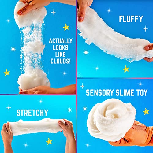 GirlZone Kit de Slime Nube Cósmica, Kit de Slime Ya Hecho Galáctico para Niñas con Slime de Nubes, Slime de Brillantina, Tintas, Confetti de Luna Fosforescente Regalos para Niños