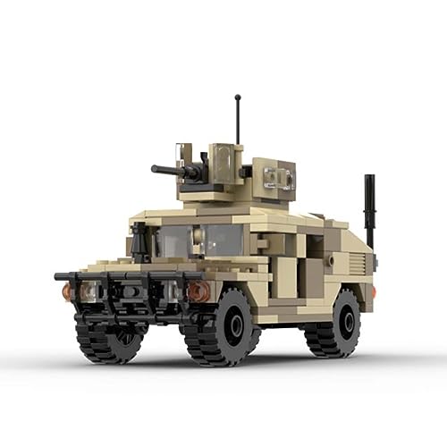 Glimetal Juego de construcción de tanques militares, 227 piezas, juego de construcción de armadura de armas Caesar, bloques de sujeción compatibles con Lego