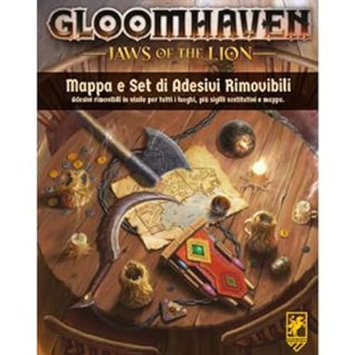 Gloomhaven - Jaws of the Lion - Juego de adhesivos extraíbles de juego de mesa en italiano