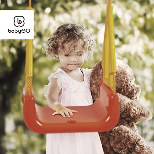 GoBabyGo babygo 9601 – Balancín Doremi 3 en 1 hasta 100 kg, Exterior Juego Dispositivo, Color Azul/Rojo