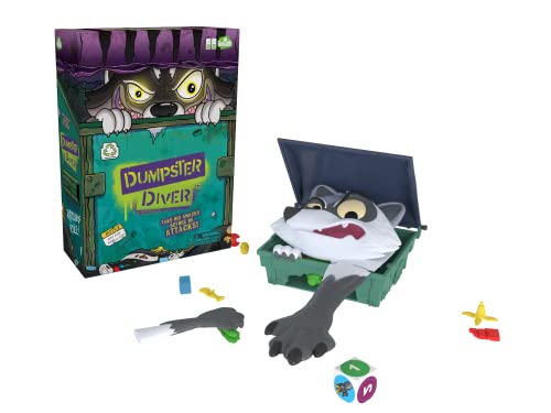 Goliath Games- Take His Snacks Before The Raccoon Attacks Dumpster Diver Juegos de acción para niños | para Mayores de 4 años | para 2-4 Jugadores, Multicolor, Talla única (Vivid Toy Group 922961)