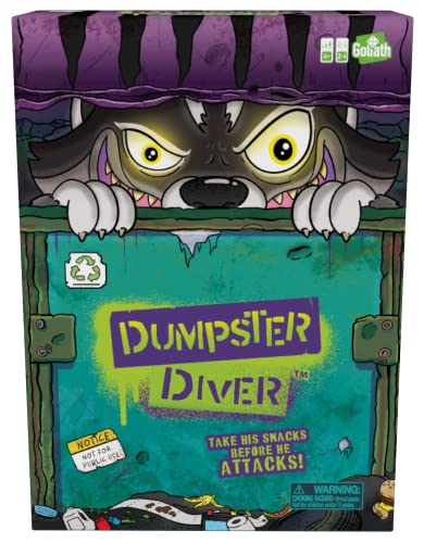 Goliath Games- Take His Snacks Before The Raccoon Attacks Dumpster Diver Juegos de acción para niños | para Mayores de 4 años | para 2-4 Jugadores, Multicolor, Talla única (Vivid Toy Group 922961)