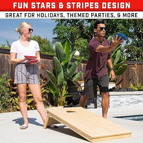 GoSports Juego de 8 pufs de Doble Cara para Cornhole | Slide & Stop Regulation Tournament