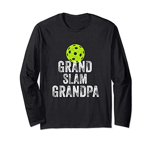 Grand Slam Grandpa Funny Pickleball Manga Larga