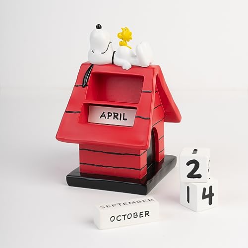 Grupo Erik Calendario perpetuo 3D Snoopy Doghouse - Calendario 3D Snoopy - Snoopy Figura Ideal decoración Snoopy habitación - Calendario sobremesa de Figura Snoopy, Licencia Oficial