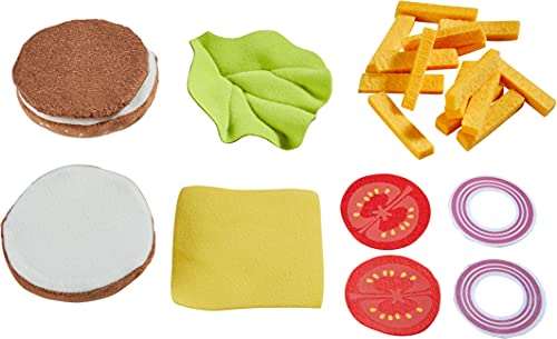 HABA 305817-Burger mit Pommes frites, Küchenspielzeug AB 3 Jahren Juguete de Cocina, Color marrón (305817)