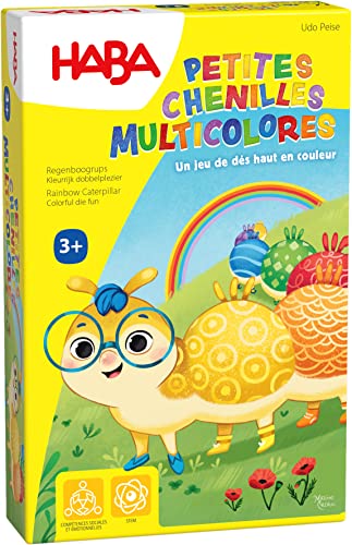 HABA orugas Multicolores Empresa Niño-Conjunto de Ensamblaje en Colores-Pequeño Formato-3 Años plus-306987, 306987, Colorido