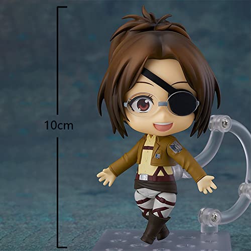 Hange Zoe Figuritas de personajes de anime de 10 cm PVC versión Q Mini lindas figuras de acción desmontable articulación decoración de escritorio