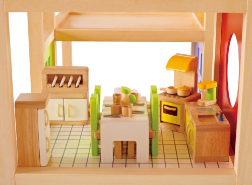 Hape E3453 Kitchen - Wooden Dolls House Accessories, Multicolor, 19.8 x 9.9 x 25.8 centimetres