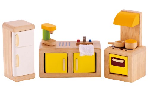 Hape E3453 Kitchen - Wooden Dolls House Accessories, Multicolor, 19.8 x 9.9 x 25.8 centimetres