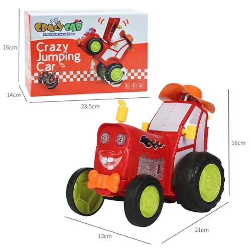 Harilla Control Remoto Crazy Jumping Dancing Car para niños Regalos de cumpleaños, Rojo