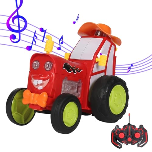 Harilla Control Remoto Crazy Jumping Dancing Car para niños Regalos de cumpleaños, Rojo