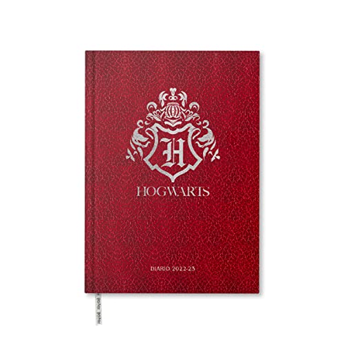 Harry Potter School Diary Dated 2022-2023, 10 Months, Sept 22 - Jun 23, Wizarding World School Diary with Sticker Limited Edition, 368 Pages, Hardcover, 13x17.8 cm, Burgundy