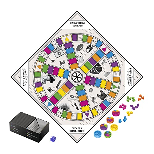 Hasbro Gaming Trivial Pursuit Decades 2010 to 2020 Board Game for Adults and Teens, Pop Culture Trivia Game, Ages 16 and Up