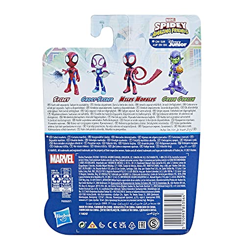 Hasbro Spidey y Sus fantásticos Amigos - Ghost Spider, Figura de acción de Juguete de 15 cm, con 1 Accesorio, para niños a Partir de 3 años