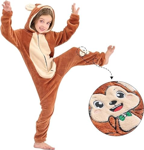 HBBMAGIC Niños Niñas Animal Mono Onesie Pijama Disfraz, Unisex Niños Halloween Cosplay Mono Disfraces para 4-6 Años