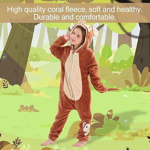 HBBMAGIC Niños Niñas Animal Mono Onesie Pijama Disfraz, Unisex Niños Halloween Cosplay Mono Disfraces para 4-6 Años