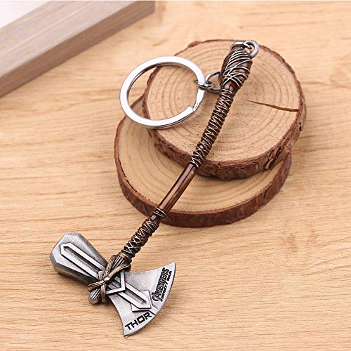 hcoser Thor Stormbreaker Llavero Hacha + Martillo 2pcs Mjolnir Llavero, plata, Taille unique