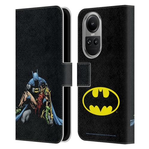 Head Case Designs Licenciado Oficialmente Batman DC Comics La Muerte en la Familia Portadas de cómics Famosos Carcasa de Cuero Tipo Libro Compatible con OPPO Reno10 5G / Reno10 Pro 5G