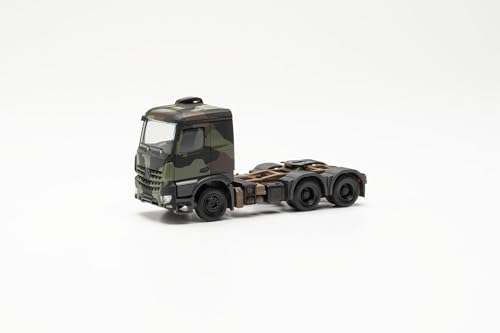 Herpa Miniatura del camión Mercedes-Benz Arocs 6x4 Fuerzas Armadas alemanas, Escala 1/87, maqueta de colleción, modelismo, Modelo aleman, Figura plástico