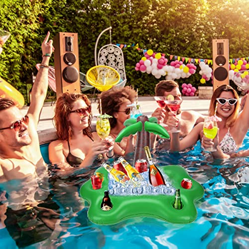 Hinchable Portavasos, Bandeja Flotante para Piscina, Titular de Bebida Inflable, para Bebidas en Piscina Soporte, para Verano Piscina Playa Fiesta