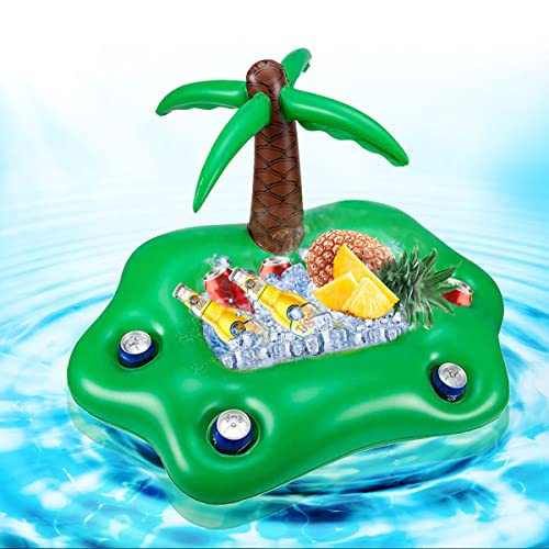 Hinchable Portavasos, Bandeja Flotante para Piscina, Titular de Bebida Inflable, para Bebidas en Piscina Soporte, para Verano Piscina Playa Fiesta