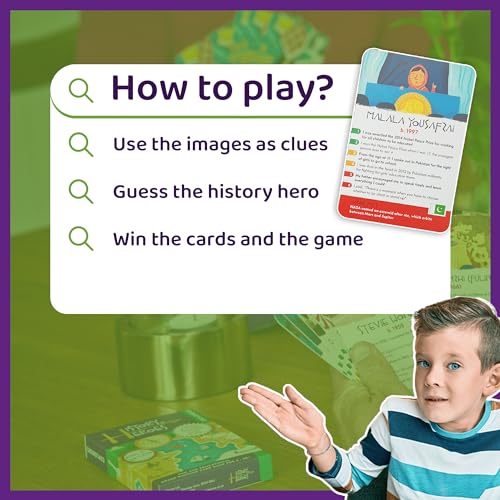 History Heroes: NIÑOS, un Juego de Cartas Familiar sobre quién DIO Forma a la Historia Mientras Que Menor de 18 años