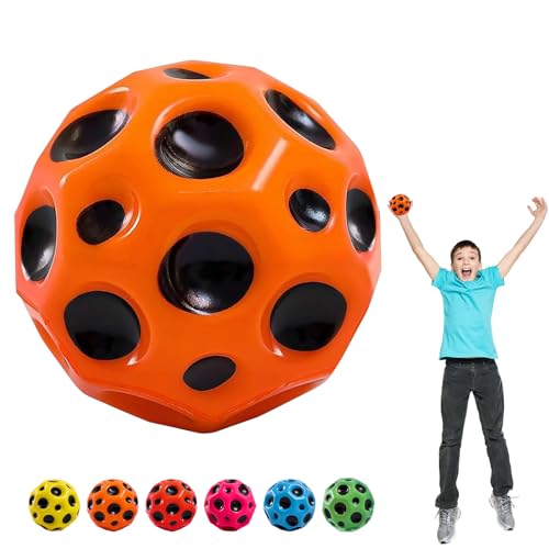 Hiutgowt 1 pelota Astro Jump Ball, Moon Galaxy Ball, bola de rebote alto, pelota de goma, saltos, pelota espacial súper alta, mini bola de rebote para regalo de fiesta de niños