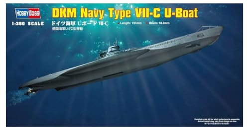 HobbyBoss 83505 DKM Navy Type VII-C - Submarino alemán a Escala 1:350