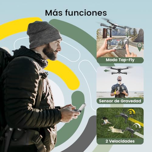 Holy Stone HS260 Drone con Cámara WiFi 1080P HD RC Quadcopter con 2 Baterías Tiempo de Vuelo Largo Aplicación Controlada Video en Vivo Dron Fotográfico con Bolsa para Niños Juego para Principiantes