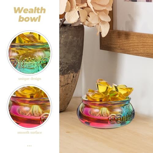 HOMSFOU Adornos Decorativos Cornucopia Feng Shui Cuenco para Dinero Artesanía China Regalo para Festival Centros De Mesa para Comedor Cuenco De Mesa Adorno para Oficina