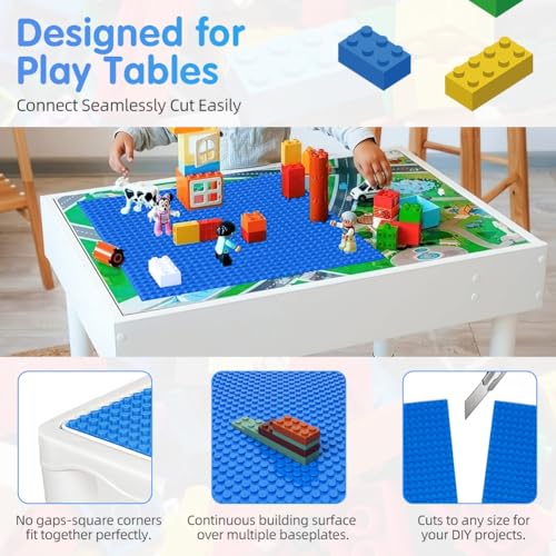 HOTUT Bases Clásicas para Construir, 4 Piezas Classic Base de 32 x 32 Tacos Compatible con Todas Las Grandes Marcas,Base Apilable para Construir,Juegos de Construir para Niños