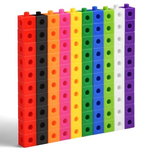 HOTUT Learning Resources Cubos para Juego Matemático,100 Piezas contando manipulativos matemáticas,Manipulativos de Cubos matemáticos,Aprendizaje de matemáticas para Edades tempranas,niños de 3+ años