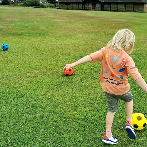 HTI Fun Sport Softball - Balón de fútbol Espuma para Interiores/Exteriores, Pelota de Espuma para Horas de diversión, fútbol para Adultos, niños y niñas de Todas Las Edades (Yellow)