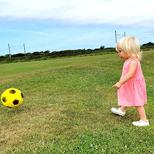 HTI Fun Sport Softball - Balón de fútbol Espuma para Interiores/Exteriores, Pelota de Espuma para Horas de diversión, fútbol para Adultos, niños y niñas de Todas Las Edades (Yellow)