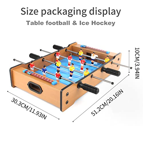 Hudhowks Mesa fútbol - Mesa futbolín y Air Hockey | Mesa Hockey Aire competición para niños y niñas, Juegos Mesa fútbol Mano para Interiores y Exteriores